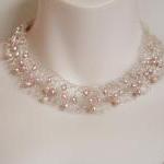 Pearl Bridal Necklace Classic Statement Jewelry..